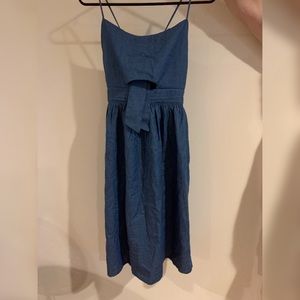 A blue jean fitting dress